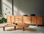 Unieke Japandi Salontafel - Massief Eiken, Japandi, 100 tot 150 cm, Eikenhout, Zo goed als nieuw