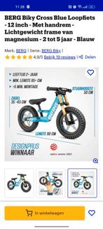 BERG Biky Cross Blue Loopfiets met handrem, Ophalen of Verzenden, Zo goed als nieuw, Minder dan 16 inch, Berg biky