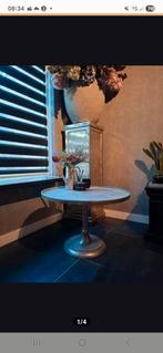 Industriële Alu Salontafel / Bijzettafel, Huis en Inrichting, Tafels | Sidetables, 75 cm of meer, Rond, Minder dan 50 cm, Ophalen of Verzenden