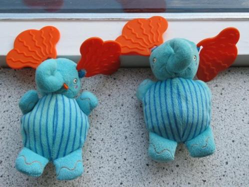 2 x Olifant van IKEA met oranje bijtstukken als oren, Kinderen en Baby's, Speelgoed | Knuffels en Pluche, Zo goed als nieuw, Olifant