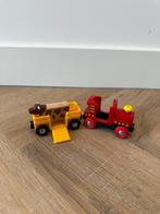 Heel goed Brio houten trein rode locomotief Koe Wagon 33406, Ophalen of Verzenden, Zo goed als nieuw, Overige typen