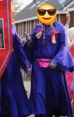 Carnavalsjurk inclusief pruik, Ophalen of Verzenden, Zo goed als nieuw, Overige maten