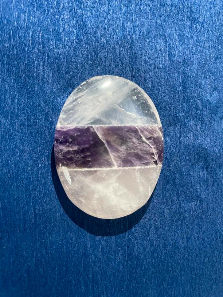 Zorgsteen Gouden Driehoek - Amethist, Bergkristal, Rozenkwar, Sieraden, Tassen en Uiterlijk, Edelstenen, Nieuw, Ophalen of Verzenden