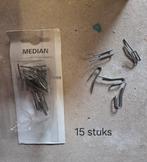 15 Gordijnhaken - Median, Huis en Inrichting, Stoffering | Gordijnen en Lamellen, Ophalen of Verzenden, Zo goed als nieuw, Grijs