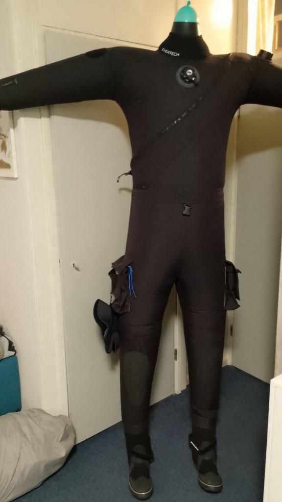 Droogpak Scubapro Evertech en K2 onderpak, Watersport en Boten, Duiken, Zo goed als nieuw, Duikpak, Ophalen
