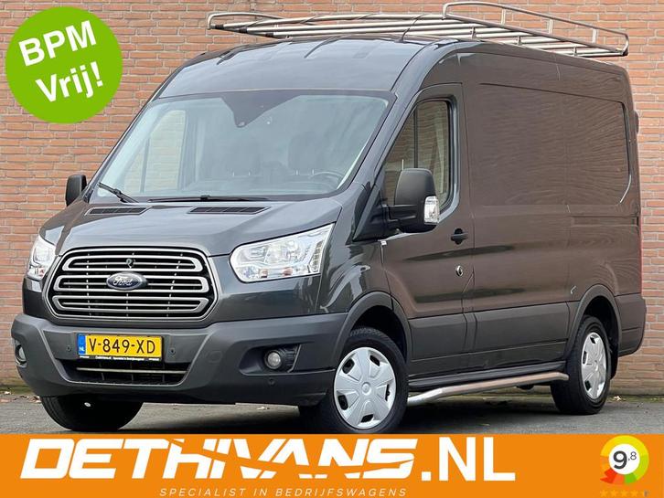 Ford Transit 2.0TDCI 130PK L2H2 / Carplay / Imperiaal / Trek, Auto's, Bestelauto's, Bedrijf, Lease, ABS, Achteruitrijcamera, Airconditioning