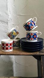 Set vintage kop&schotel Melitta 5 stuks, Ophalen of Verzenden, Zo goed als nieuw, Porselein, Kop en/of schotel
