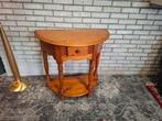 Vintage oud grenen sidetable half rond erg leuk! Zie omschr,, Huis en Inrichting, Tafels | Sidetables, Ophalen, Gebruikt, Grenenhout