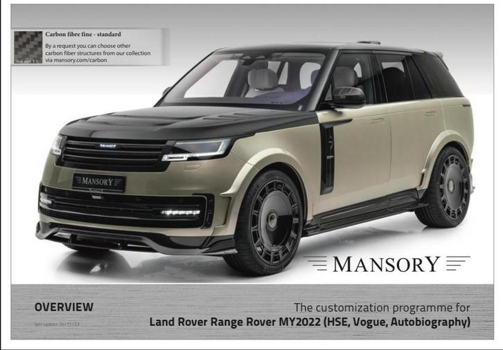 Range rover L460 mansory body kit carbon fiber, Auto-onderdelen, Verlichting, Ophalen of Verzenden
