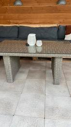 Mooie tuintafel met glasplaat., Ophalen, Gebruikt