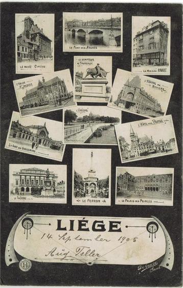 Liège (Luik) - Meerluik. Gelopen Mechelen-Wittem 1905. beschikbaar voor biedingen
