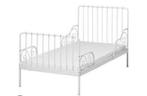 Wit IKEA Minnen meegroeibed, 70 tot 85 cm, Ophalen of Verzenden, Zo goed als nieuw, Lattenbodem