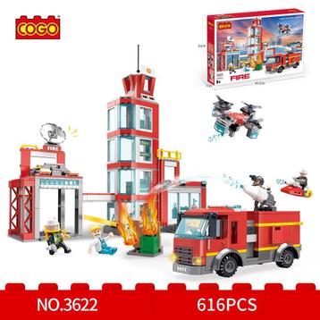 Brandweerkazerne Cogo bouwset 3622 beschikbaar voor biedingen