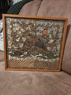 Framed Chinese embroidered 5th rank badge 19th century, Ophalen of Verzenden, Zo goed als nieuw