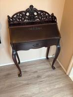 Antiek secretaire met sierlijk houtsnijwerk, Ophalen of Verzenden