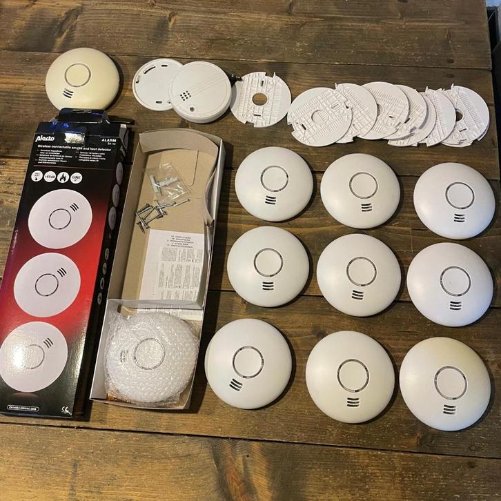 Alecto groot pakket met rookmelders !!! Totaal 12 stuks  !!, Doe-het-zelf en Verbouw, Alarmsystemen, Detector, Sensor of Melder