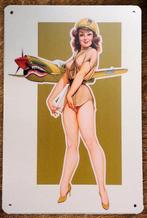 Curtiss P-40 Warhawk Vliegtuig Pinup Metalen Wandbord #2, Verzenden, Landmacht, Amerika, Foto of Poster