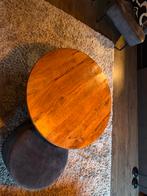 Mango houten salontafel met kruispoot, Ophalen, Gebruikt, 50 tot 100 cm, Stoer robuust met stalen kruispoot