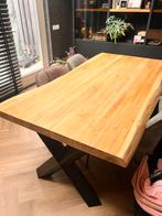 Eettafel 200 x 100 | 4/6 pers | 6 cm dik blad, 200 cm of meer, Zo goed als nieuw, Vijf personen of meer, Rechthoekig