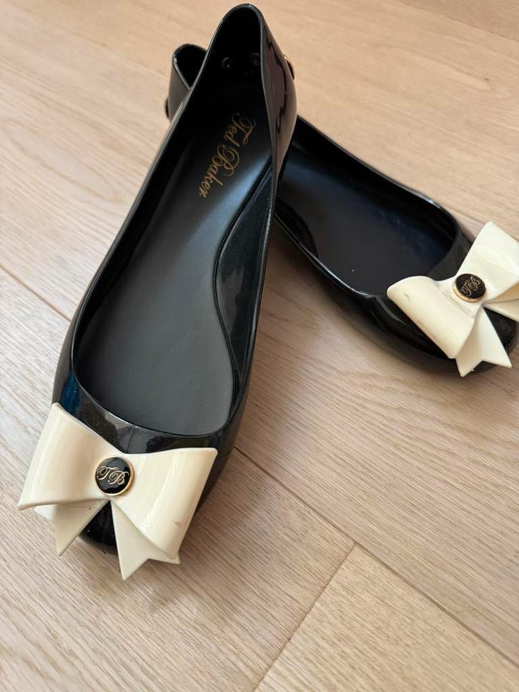 Ted Baker Ballerina's Zwart/Wit 37,5/38, Kleding | Dames, Schoenen, Zo goed als nieuw, Ballerina's, Zwart, Ophalen of Verzenden