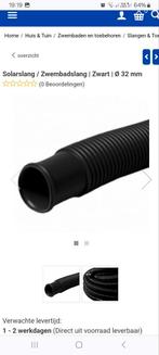 150m' zwembadslang/solar flex slang 32mm zwart ribbel, Gebruikt, Ophalen