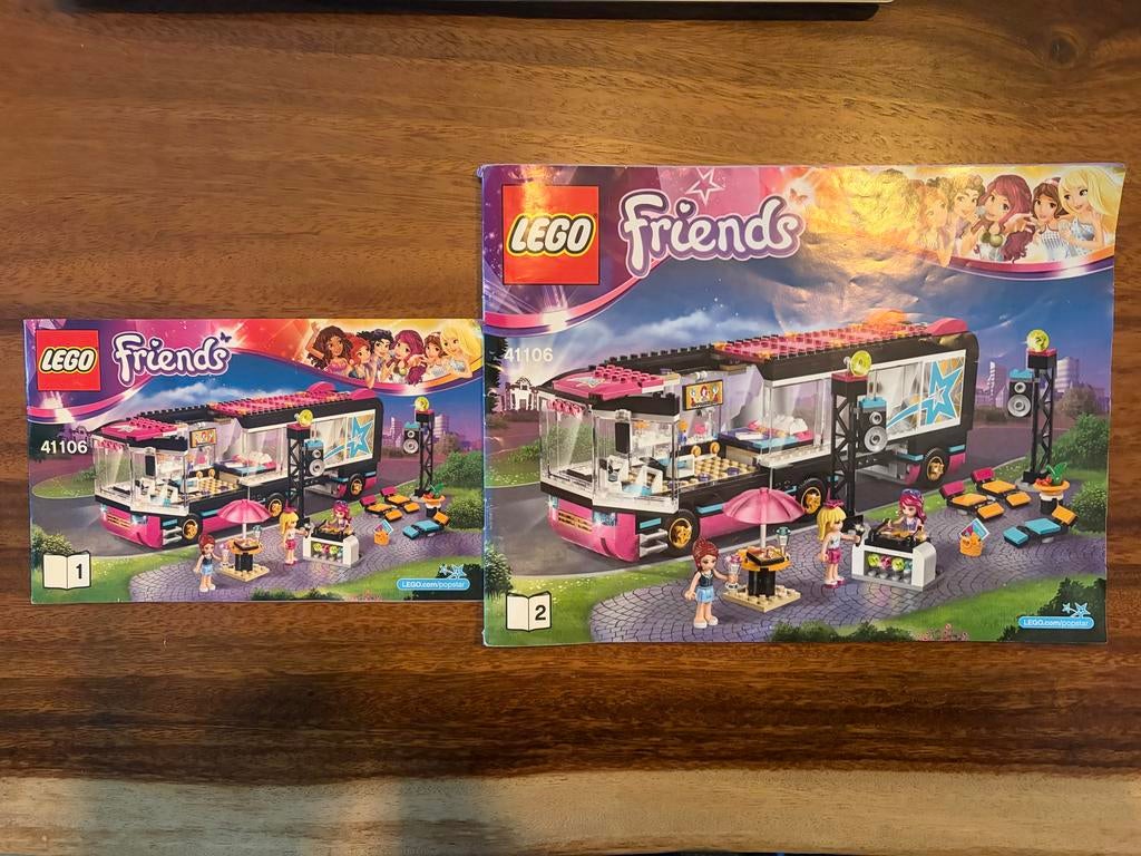 Lego Friends Popster Tourbus 41106 - Compleet, zonder doos, Ophalen of Verzenden, Gebruikt, Complete set, Lego