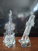 Cristal d’ Arques glazen beeldjes cello en trompet, Antiek en Kunst, Ophalen of Verzenden