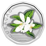 Curaçao 50 Cent 2025 gekleurd Oranjebloesem, Ophalen of Verzenden, Zuid-Amerika, Losse munt