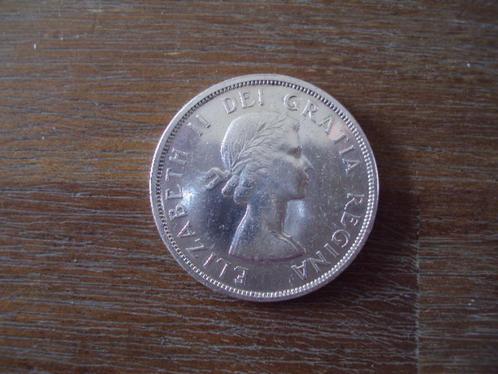 Zilveren Canadese munt uit 1958, Postzegels en Munten, Munten | Amerika, Losse munt, Noord-Amerika, Zilver, Ophalen of Verzenden