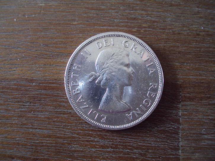 Zilveren Canadese munt uit 1958, Postzegels en Munten, Munten | Amerika, Losse munt, Noord-Amerika, Zilver, Ophalen of Verzenden
