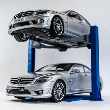 1:18 miniatuur tweekoloms hefbrug autobrug blauwgrijs dioram beschikbaar voor biedingen