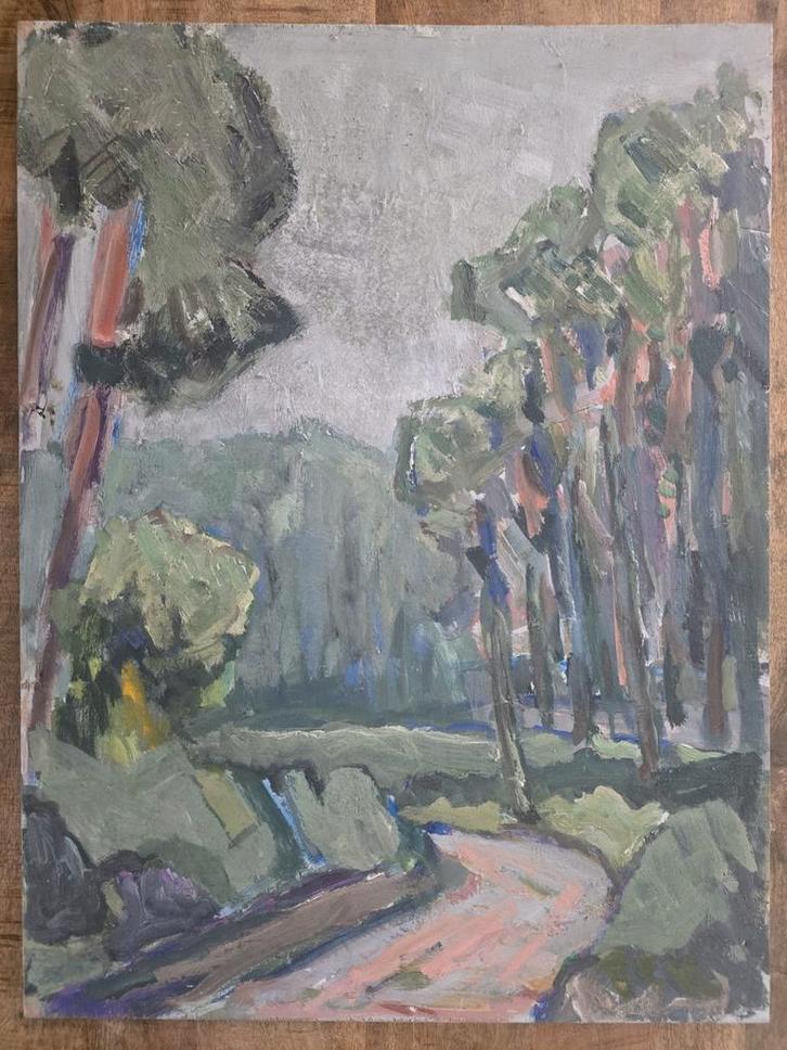 P.C. Kuiper schilderij – De Ploeg stijl – gesigneerd–60x80cm, Antiek en Kunst, Kunst | Schilderijen | Klassiek, Ophalen of Verzenden