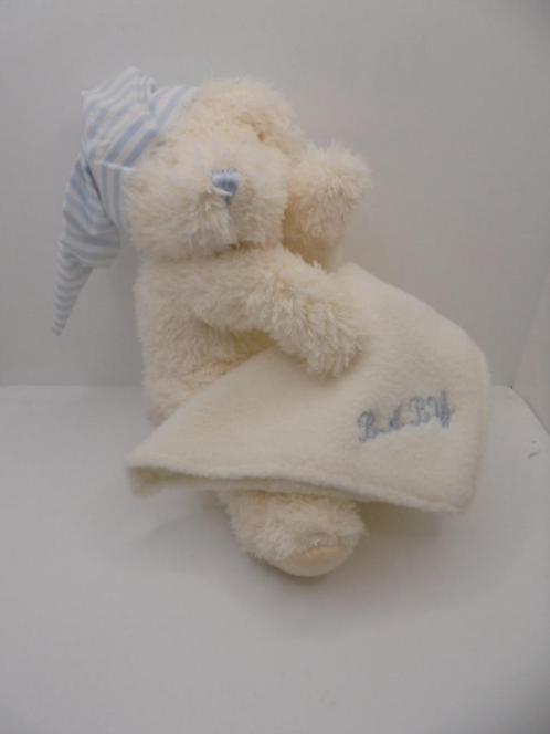 PLUCHE KNUFFEL BEER BABY BLAUW Appletree NIEUW, Kinderen en Baby's, Speelgoed | Knuffels en Pluche, Nieuw, Beer, Ophalen of Verzenden