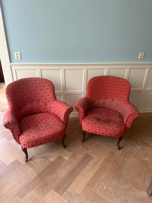Antieke Stoeltjes - Set van Twee, Antiek en Kunst, Antiek | Meubels | Stoelen en Banken, Ophalen