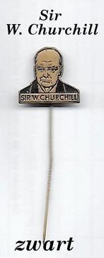 sp210 (zwart ) speldje van Sir Winston Churchill, Verzamelen, Speldjes, Pins en Buttons, Ophalen of Verzenden, Gebruikt