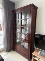 Vitrine kast bruin, Ophalen, Overige materialen, Zo goed als nieuw, 150 tot 200 cm