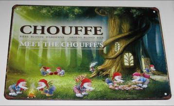 LA CHOUFFE BIER : Metalen Bord - Meet The Chouffe's beschikbaar voor biedingen