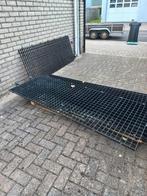 8 x zwart gepoedercoat tuinhek 2m breed  bij 80xm hoog, Tuin en Terras, Tuinhekken en Hekwerk, Ophalen