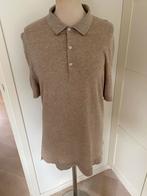H&M Polo Shirt - Maat M - Beige katoen met zijde, Kleding | Heren, T-shirts, Maat 48/50 (M), Beige, Ophalen of Verzenden, Zo goed als nieuw