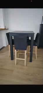 Barset met 4 barstoelen, Huis en Inrichting, Barkrukken, Ophalen, 60 tot 90 cm, Zo goed als nieuw, 4 krukken