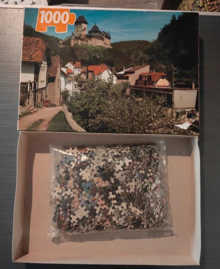 Legpuzzel 1000 stukjes Karlštejn, Wild horse, Hobby en Vrije tijd, Denksport en Puzzels, Zo goed als nieuw, 500 t/m 1500 stukjes