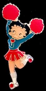 Betty Boop cheerleader pin, Verzamelen, Speldjes, Pins en Buttons, Nieuw, Figuurtje, Speldje of Pin, Verzenden