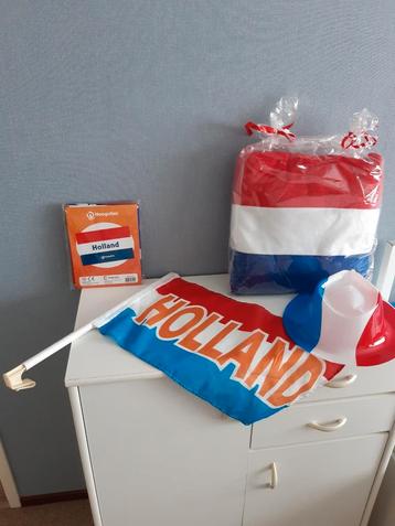Holland autoraamvlag, als nieuw en meer rood-wit-blauw.  beschikbaar voor biedingen