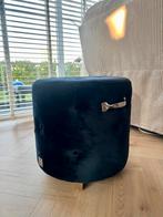 Riviera Maison Poef Indigo Blauw, Huis en Inrichting, Banken | Voetenbanken en Poefen, Minder dan 50 cm, Rond, Ophalen of Verzenden