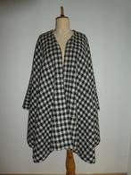 Hans Erras vintage cape 80’s cashmere zwart wit ruit 1 maat, Kleding | Dames, Truien en Vesten, Overige kleuren, Verzenden, Maat 42/44 (L)