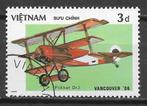 Vietnam 1986 Vliegtuig Fokker Dr CTO, Verzenden, Gestempeld, Zuidoost-Azië