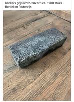 Getrommelde grijze klinkers 1200 stuks, Tuin en Terras, Tegels en Klinkers, Ophalen, Zo goed als nieuw, Beton, Klinkers