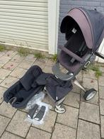 Stokke kinderwagen blauw, Kinderen en Baby's, Gebruikt, Verstelbare duwstang, Ophalen, Kinderwagen