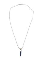 Nieuw zilveren slangencollier met zilveren hanger met lapis, Nieuw, Info@nynkegardenier.nl, Met edelsteen, Nynke Gardenier