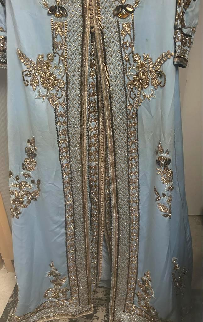 Prachtige Marokkaanse Jurk, Kleding | Dames, Jurken, Gedragen, Maat 38/40 (M), Blauw, Onder de knie, Ophalen